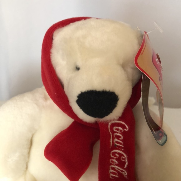 COCA COLA plush white mini bear by BOYDS BEARS. - Picture 8 of 10